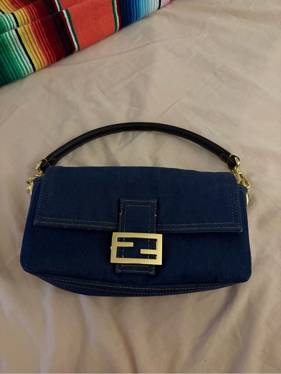 Fendi Handbags - Fendi Reversible Denim Baguette